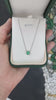 1.03tcw Light Medium Green Asscher Cut Emerald & Diamond Adjustable Halo Necklace