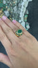 8.50tcw 18K Gold Oval Cut Natural Multi-Emerald Statement 9 Stone Ring