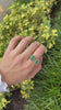 Stunning 8.43TCW Pear-Shaped Dark Green Emerald in 18K Gold Toi Et Moi Ring