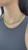 Emerald Tennis Necklace 14K Gold- 16 inches