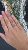 1.30ct Natural Asscher Cut Medium Bluish Green Emerald Sterling Silver 925 4 Prong Ring