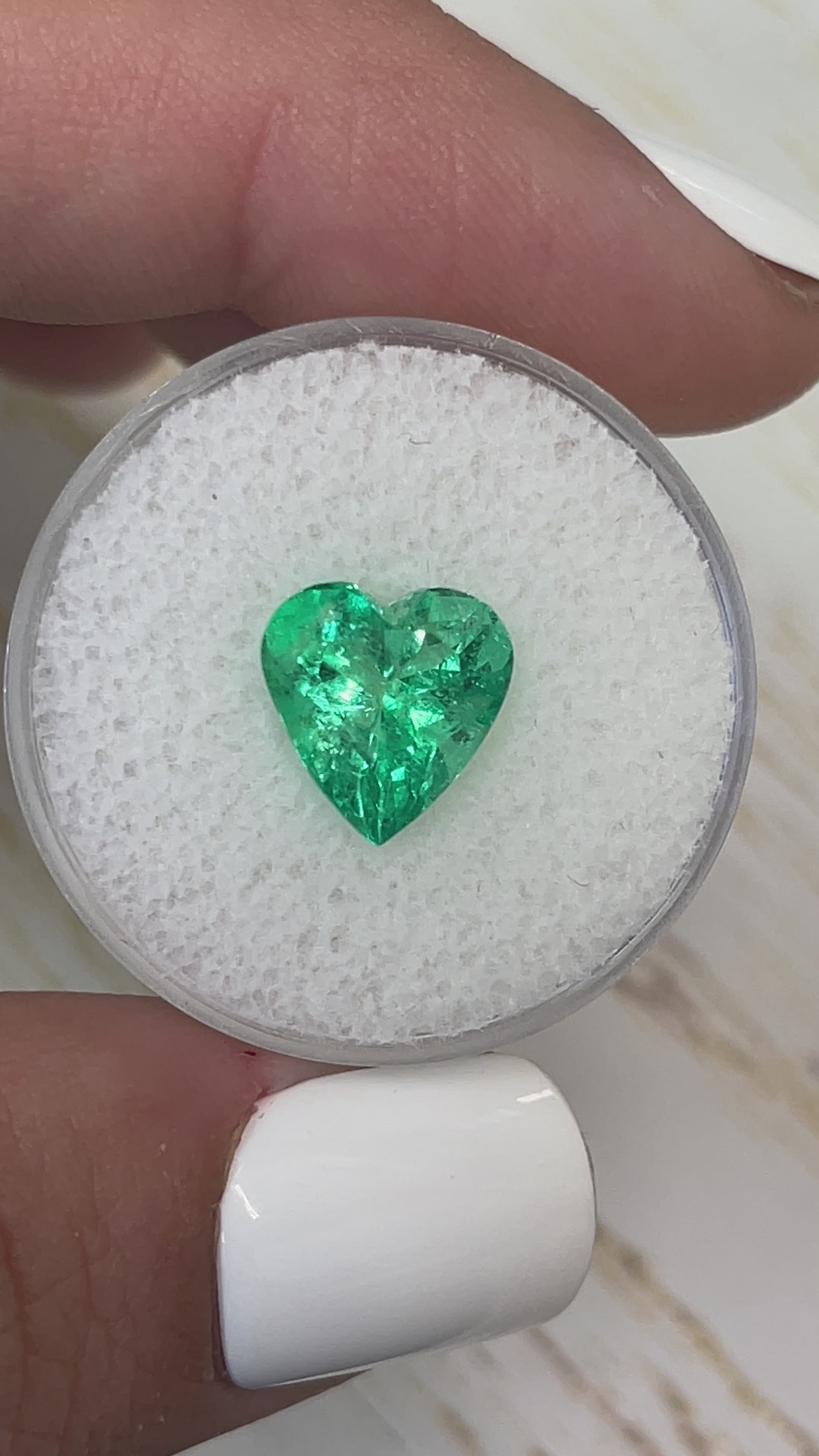 3.10 Carat 10.2x9.8 Yellowish Green Natural Loose Colombian Emerald-Heart Cut