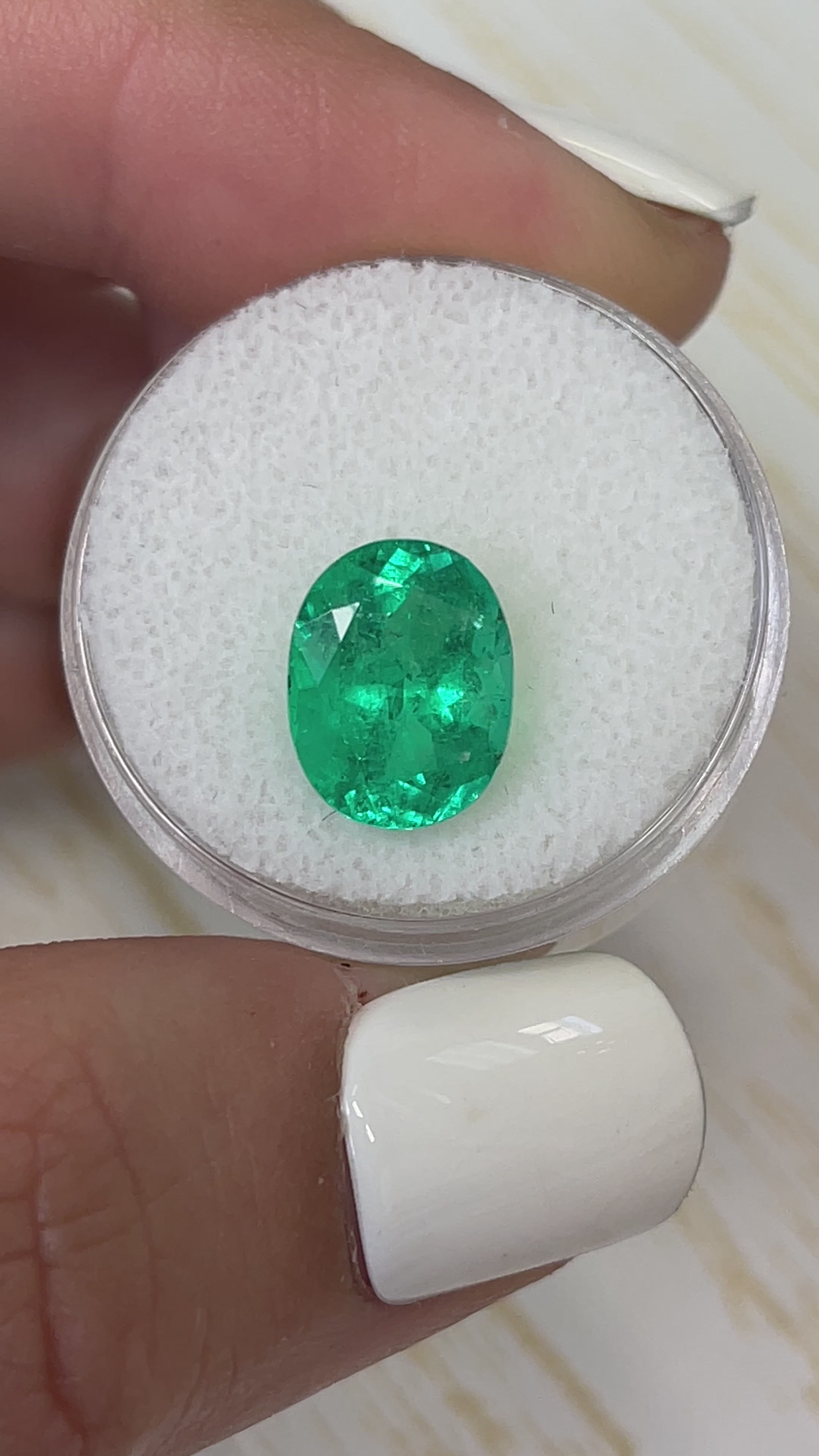 3.97 Carat 11.5x9 Vivacious Muzo Green Natural Loose Colombian Emerald-Oval Cut