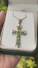 Two-Toned Emerald and Asscher Set 2.55tcw 18K Gold Cross from Pre-Columbian Era