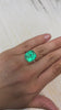 14.36 Carat 15x14 Bluish Green Natural Loose Colombian Emerald-Cushion Cut