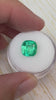 3.85 Carat Bright Yellowish Green Natural Loose Colombian Emerald-Cushion Cut