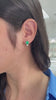 3.50tcw 14K White Gold Lustrous Rich Green Round Cut Emerald & Diamond Accent Stud Earrings