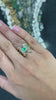 2.87tcw 14K Multi-Gemstone Vivid Electric Green Emerald Diamond & Sapphire Cabochon Unisex Ring