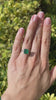 Elegant 3.85ct Natural Deep Green Emerald Cut Ring in 14K White Gold