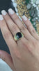 0.32-Carats 14K Gold Mens Black Onyx & Emerald Signet Pointer Finger Ring