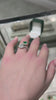 Toi ET Moi White Gold Ring Featuring 1.51tcw Dark Green Emerald Baguettes and Brilliant Round Cut Stones