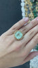 16.75ct 14K Pale Light Green Cushion Cut Large Emerald Vintage Inspired Antique Rare Ring