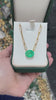 Large Oval Colombian Emerald 12.41ct 14K Gold Paper Clip Necklace