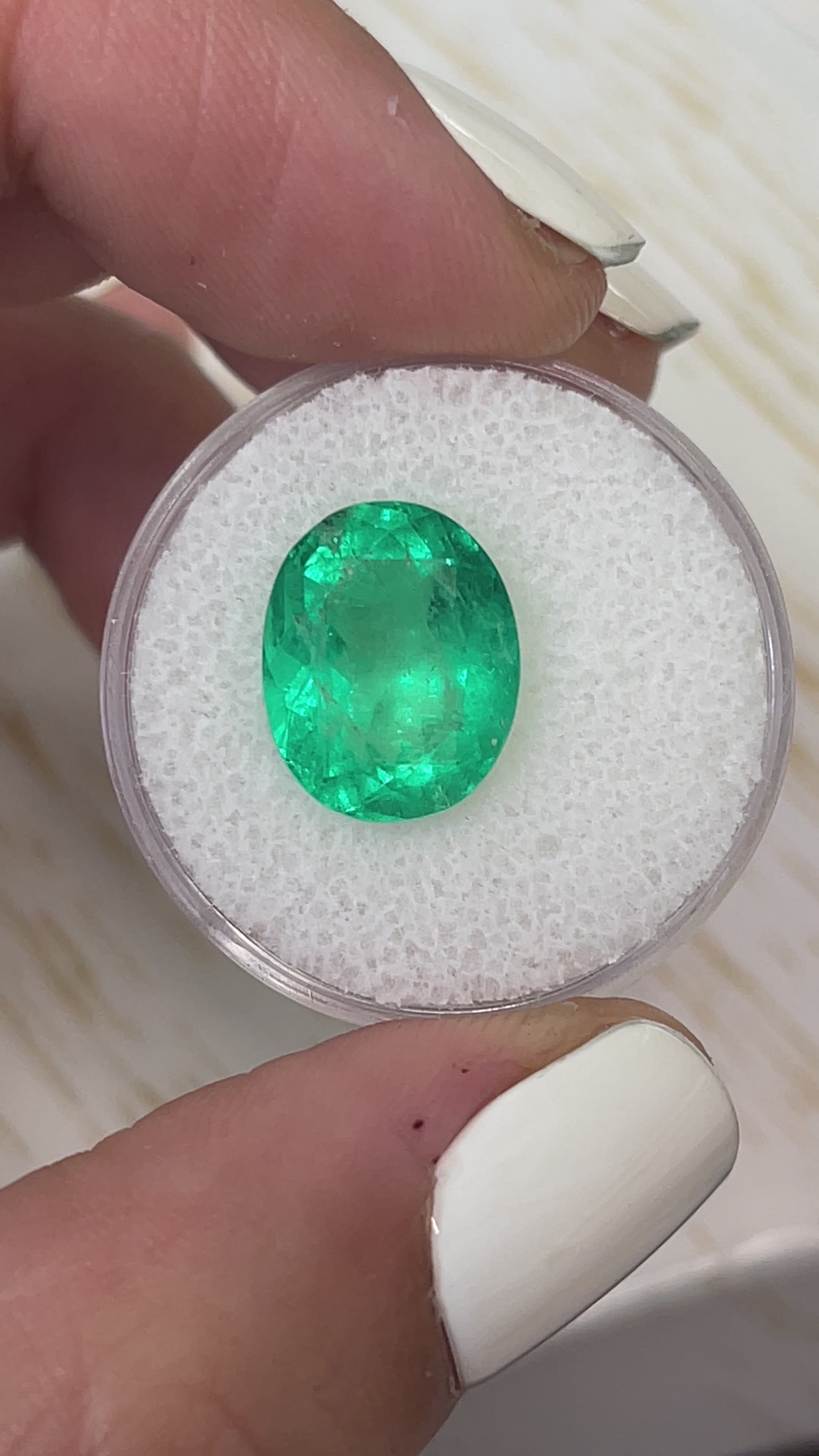 6.25 Carat 13.5x11 Muzo Yellowish Green Natural Loose Colombian Emerald-Oval Cut