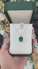 Elegant 6.40ct Green Emerald Solitaire Pendant in 14K Gold