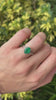 Elegant 3.11ct Dark Green Oval Emerald Ring Set in 14K White Gold