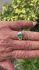 925 Silver Men's Ring with a 2.75ct Dark Green Emerald Cut Stone