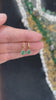 1.35tcw 14K Gold Medium Dark Green Emerald Round Cut 10mm Knife-Edge Huggie Four Prong Dangle Earrings