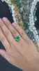 5.22tcw 18K AAA Cushion Cut Emerald & Tapered Baguette Diamond 4 Prong Engagement Ring