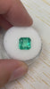 2.44 Carat Freckled 8.4x8.4 Bluish Green Natural Loose Colombian Emerald- Asscher Cut