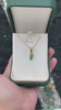 18K Yellow Gold Pendant with 0.92 Carat Vivid Green Colombian Emerald