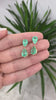 7.54tcw Teardrop Natural Colombian Emerald Dangle Earrings 14K