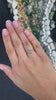 0.90ct Natural Spring Green Asscher Cut Emerald Solitaire Sterling Silver Ring