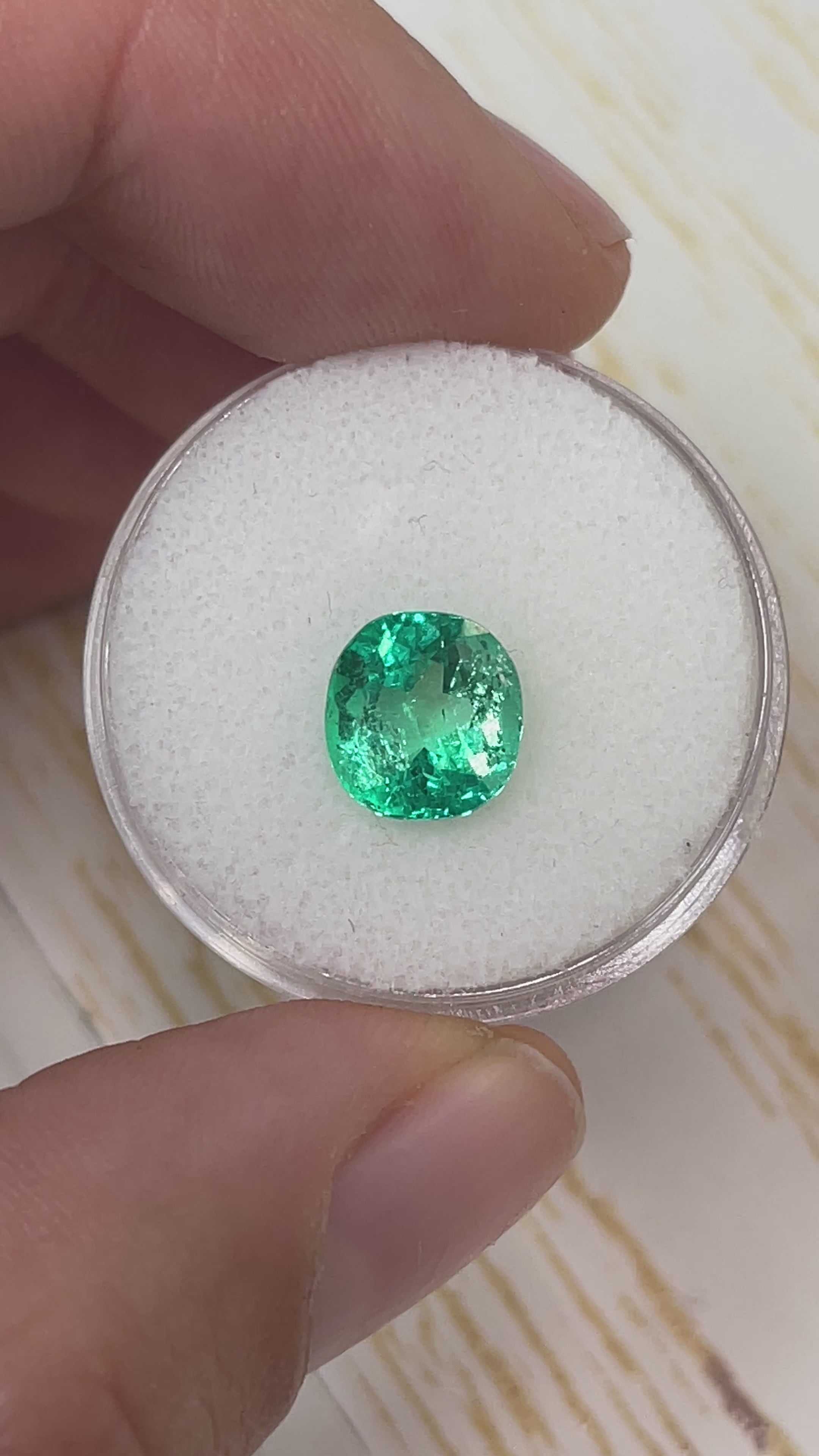 2.67 Carat 8.5x8 GLOWING Muzo Green Natural Loose Colombian Emerald-Cushion Cut