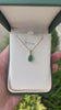 Stunning 14K Gold Pendant with 2.06ct Dark Green Pear-Cut Emerald