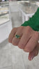 Unisex 18K Gold Bezel Ring with 2.19ct Colombian Emerald Heart Cut Gemstone