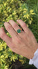 4.48ct Organic Emerald Ring in 14K Gold - Dark Green Asscher Cut Design