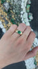 1.80ct 14K 585 Gold 8mm Natural Medium Green Oval Cut Unisex Solitaire Emerald Men's Ring