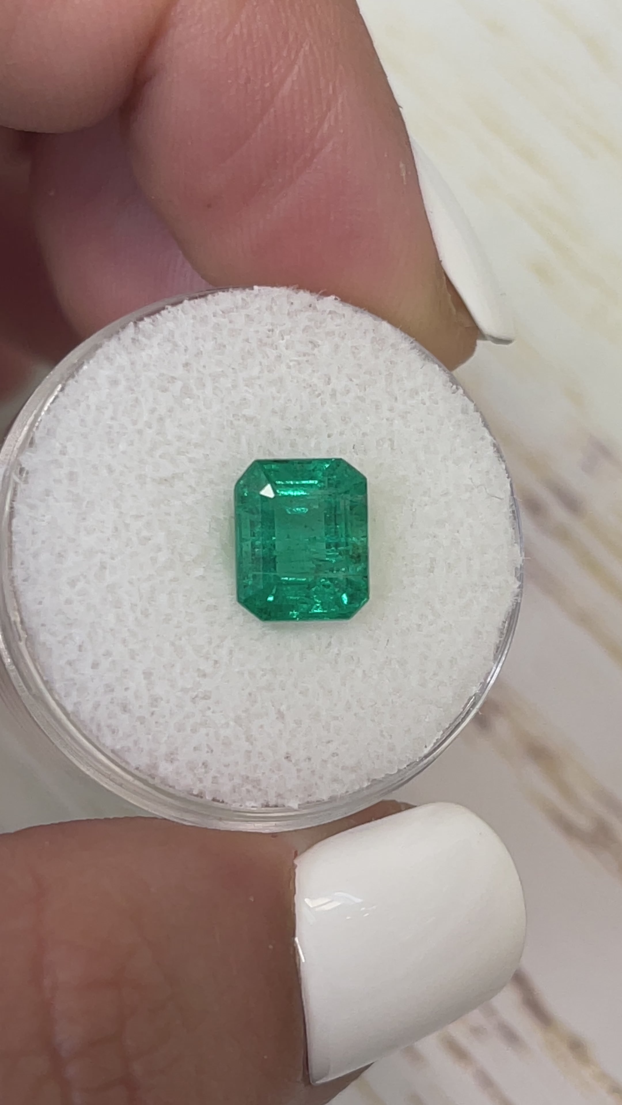 2.26 Carat 8.5x7 Medium Green Natural Loose Zambian Emerald- Emerald Cut