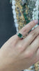 2.89tcw 14K White Gold 585 Rich Dark Alpine Green Emerald Cut & Diamond Accent Engagement Ring