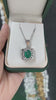 Exquisite Unisex Emerald Pendant - 5.36tcw 14K White Gold Setting