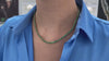 20tcw 14K 17-inches Princess Cut Emerald Tennis Necklace