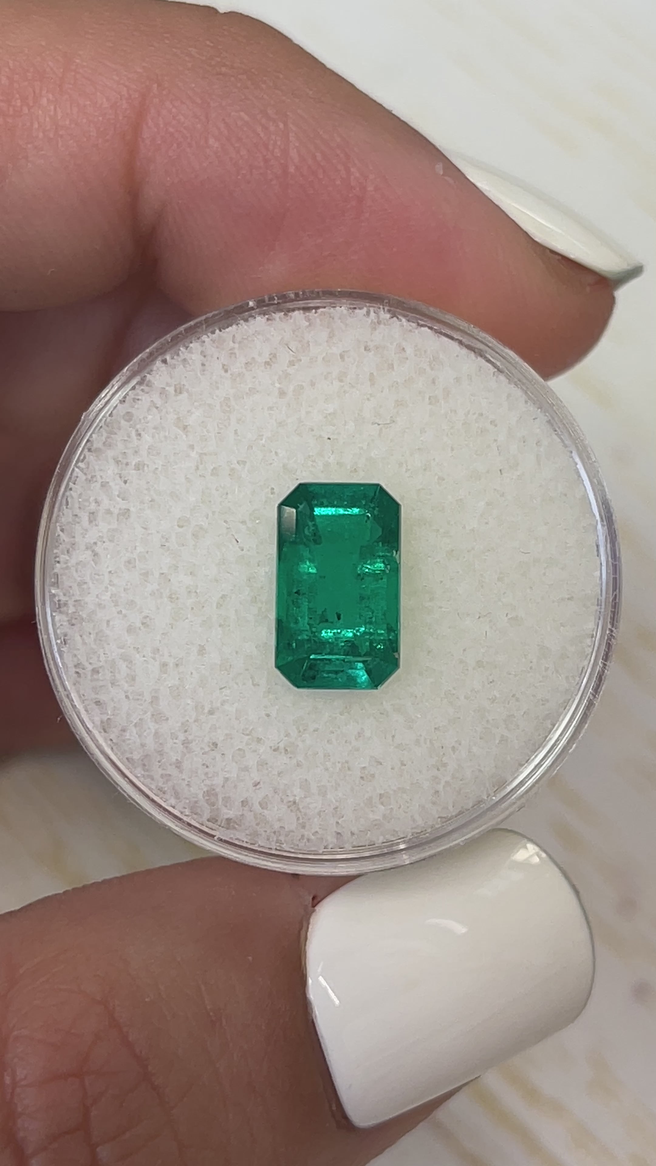 1.82 Carat 10x6 AAA+ Muzo Green Loose Colombian Emerald- Emerald Cut Muzo Mine Emerald