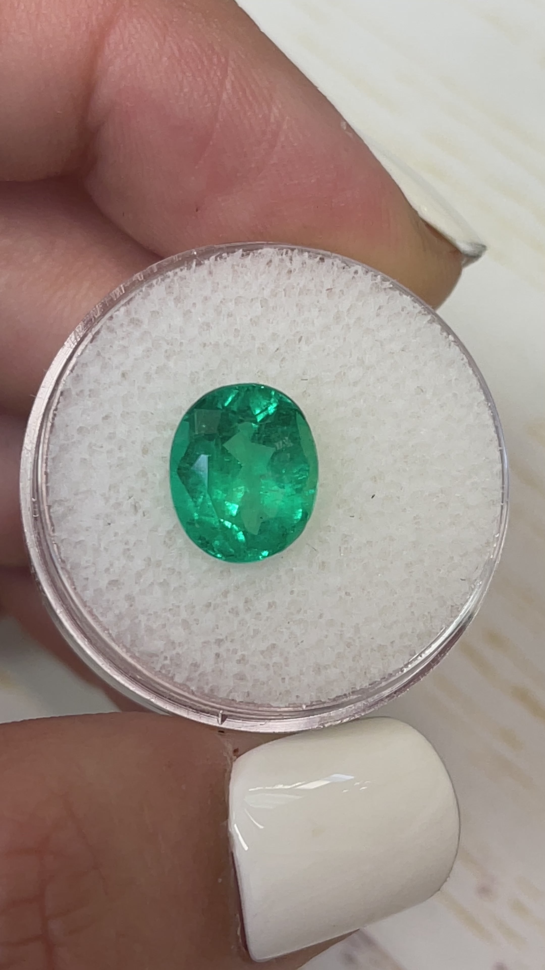 3.07 Carat Muzo Green Natural Loose Colombian Emerald-Oval Cut