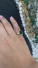 4.14tcw 18K Gold Deep Alpine Green Emerald & Diamond Three Stone Right Hand Engagement Ring