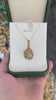 Stunning 6.80-Carat Free Floating Emerald Pendant in 14K Yellow Gold with Nugget Cage Design