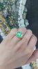 6.55cts 18K Gold Bezel Set Gypsy Emerald Solitaire Signet Men's Ring