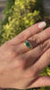 1.94tcw 14K Emerald & Asscher Cut 3 Stone Unisex Matte Gold Finish Ring