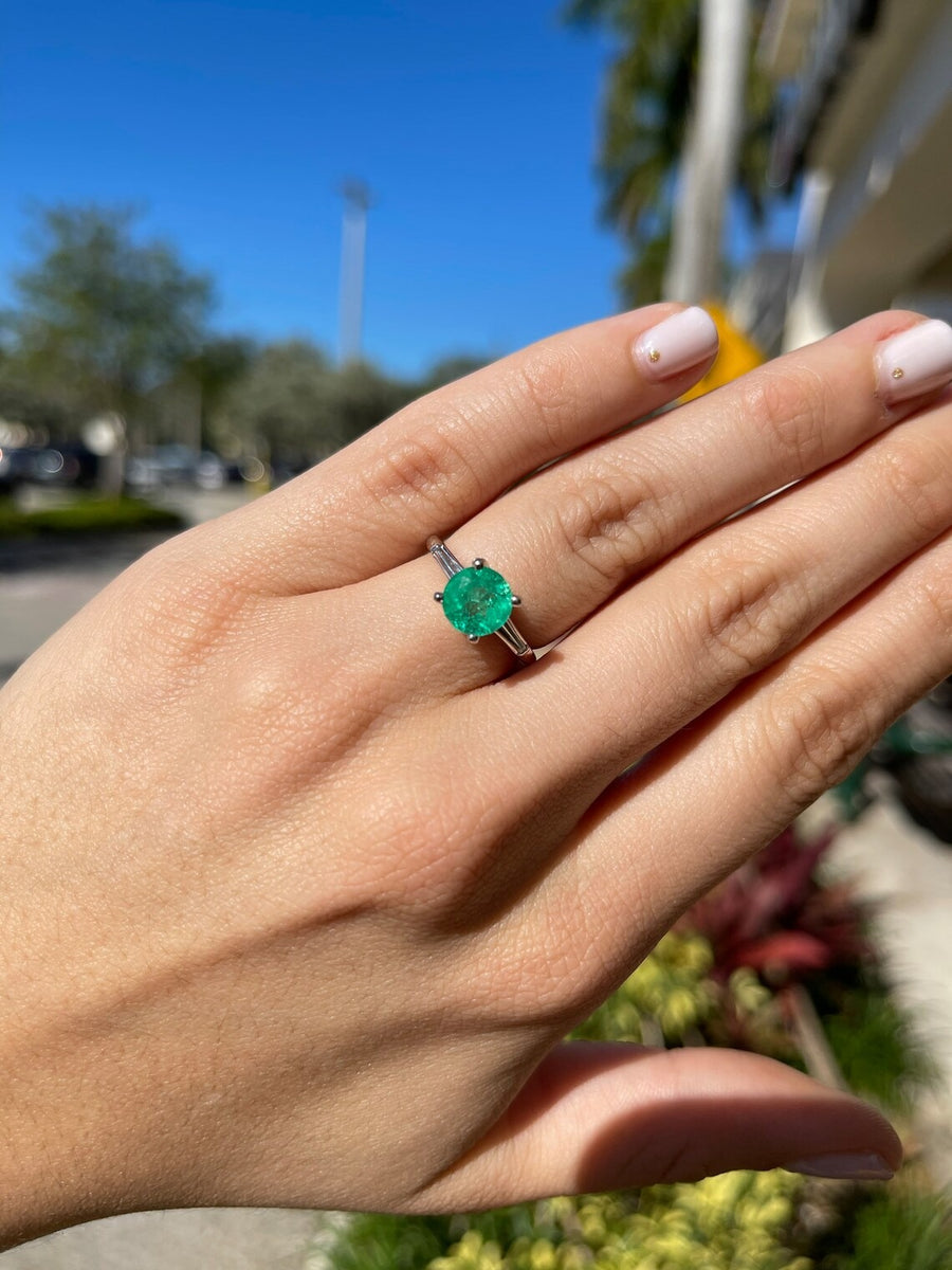 Diamond Baguette Engagement Ring Platinum