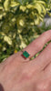 1.50 Carat East to West Dark Emerald 8 Claw Prong Solitaire Engagement Ring 14K