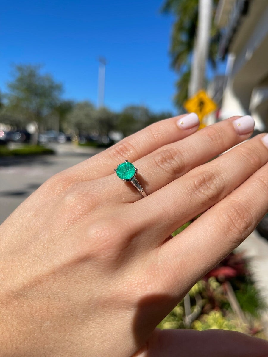 Emerald Cut & Tapered Baguette Diamond Ring