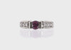 Natural Rubellite & Diamond Ring