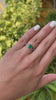 1.66tcw Dark Vivid Geen Asscher Shape Natural Emerald & Diamond Split Shank Engagement Ring 14K