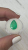 5.63 Carat Apple Green Natural Loose Colombian Emerald-Pear Cut