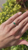 1.0tcw 14K Natural Emerald & Diamond Asscher Cut Engagement Ring Video