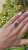 3.31cts 14K Natural Oval Cut High Quality Dark Emerald Solitaire Gold Ring